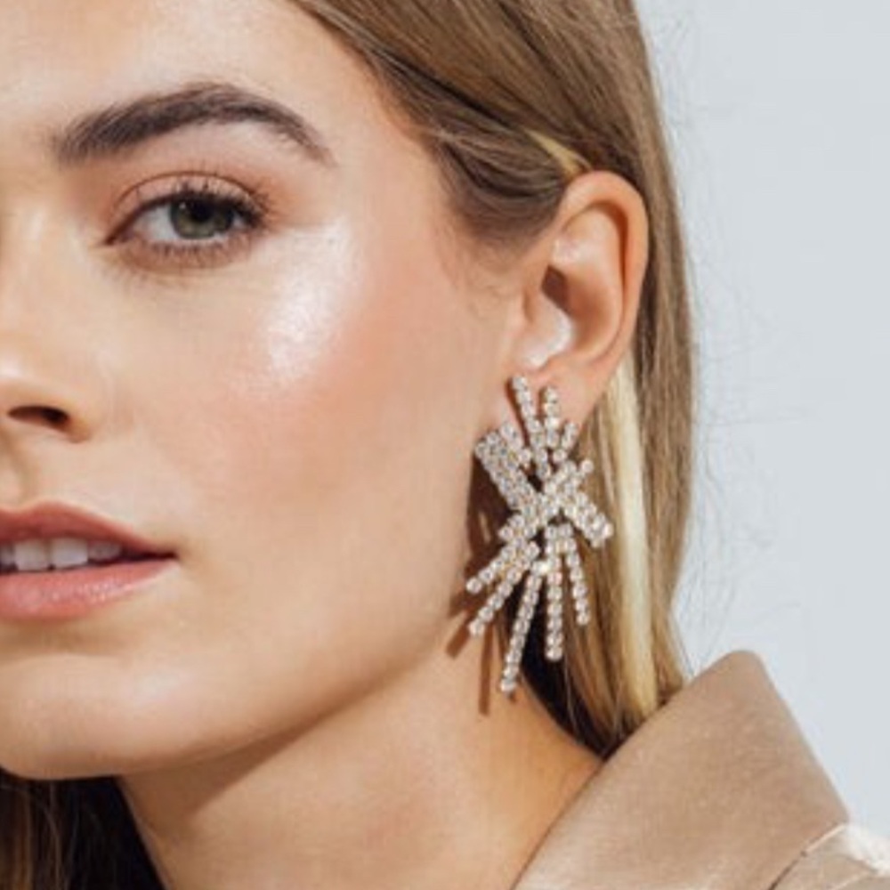 Loren Hope Gold Radiant Crystal Burst Earrings